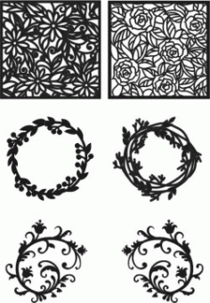 Laurel Frame For Laser Cut Cnc Free Vector File, Free Vectors File