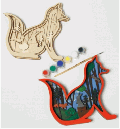 Layered Fox Layout Free DXF File