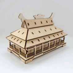 Layout Of Chinese Temple For Laser Cutting Free Vector File