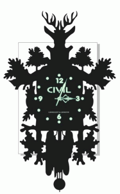 Layout Of Deer Watch For Laser Cutting Free Vector File