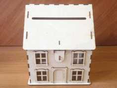 Layout Of House Piggy Bank For Laser Cut Free Vector File, Free Vectors File