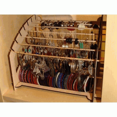 Layout Of Jewelry Stand For Laser Cutting Free DXF File