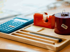 Layout Of Office Organizer For Laser Cutting Free DXF File