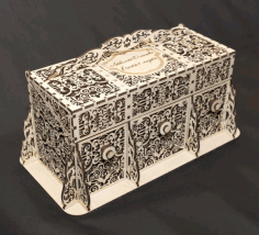 Layout Of Wooden Perfume Box For Laser Cut Free Vector File