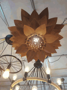 Leaf Style Lamp Shade Laser Cutter Project Free DXF File