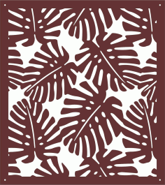 Leaf Window Jali Seamless Panel For Laser Cut Free Vector File