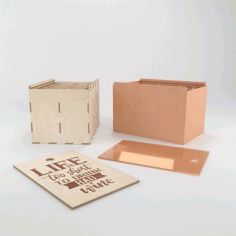 Life Is Too Short To Drink Bad Wine Engraved Box For Laser Cut Free DXF File