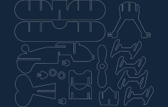 Light Aircraft (plane) Free DXF File