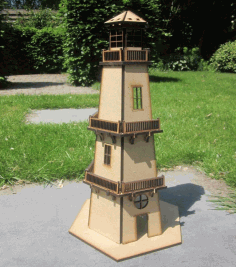 Lighthouse 3d Model Kit Toy 4mm Mdf Free DXF File