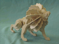 Lion 3d Puzzle Free DXF File
