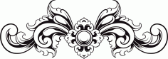 Living Room Divider Border Design Free DXF File