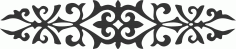 Living Room Divider Border Pattern Design Free DXF File
