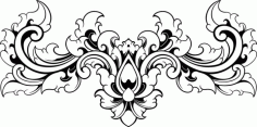 Living Room Divider Decoration Border Pattern Design Free DXF File