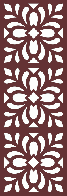 Living Room Grill Floral Seamless For Laser Cut Free Vector File