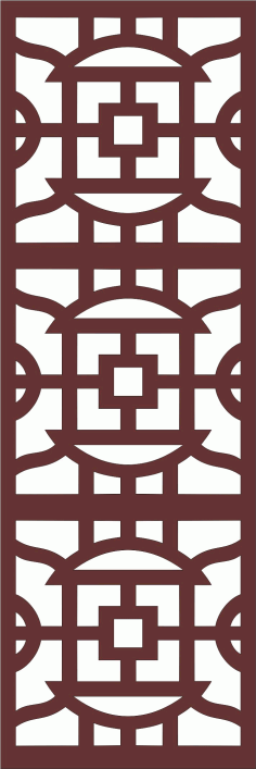 Living Room Grill Seamless Pattern For Laser Cutting Free DXF File