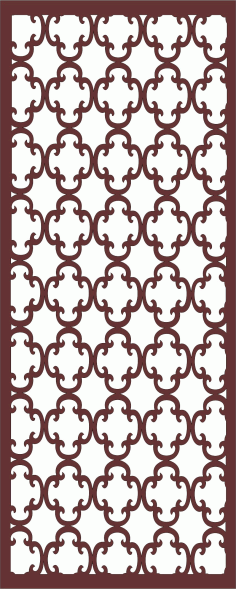 Living Room Jali Floral Seamless Pattern For Laser Cut Free Vector File