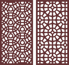 Living Room Partition Circular Baffle Pattern For Laser Cutting Free DXF File