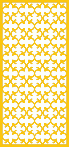 Living Room Partition Pattern For Laser Cutting Free DXF File