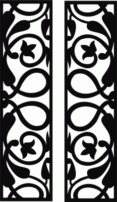 Living Room Screen Separator Seamless Art For Laser Cutting Free DXF File