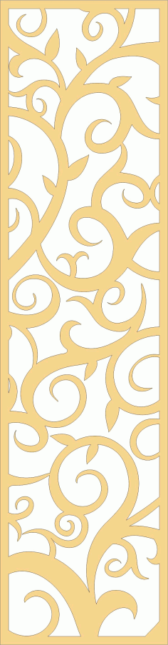 Living Room Screen Separator Seamless Design For Laser Cutting Free DXF File