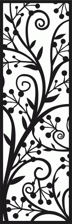 Living Room Screen Separator Seamless Panel For Laser Cutting Free DXF File