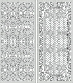 Living Room Screen Separator Seamless Patterns For Laser Cutting Free DXF File