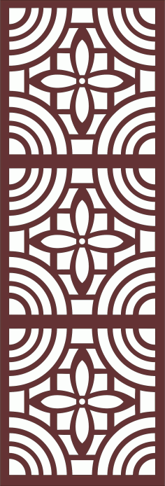 Living Room Seamless Floral Grill For Laser Cut Free Vector File