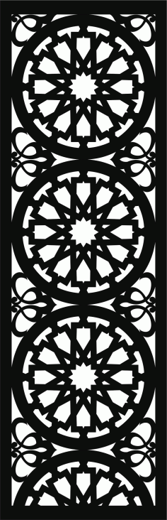 Living Room Seamless Screen Design Cnc Laser Cutting Free DXF File