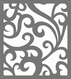 Living Room Seamless Screen Panel For Laser Cutting Free DXF File