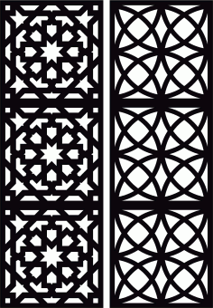 Living Room Seamless Separator Grill For Laser Cutting Free DXF File