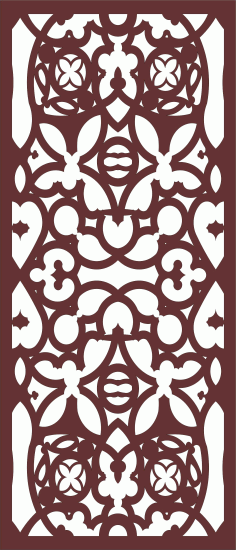 Living Room Seamless Separator Screen Design For Laser Cutiing Free Vector File
