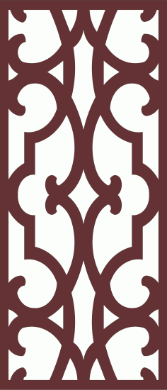 Living Room Seamless Separator Screen Pattern Cnc Laser Cutting Free DXF File