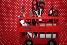 Londonski Autobus Organizer 3mm For Laser Cutting Free DXF File
