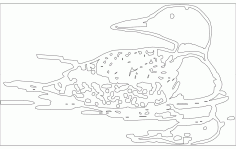 Loon Bird Free DXF File