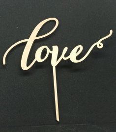 Love Cake Topper Valentine Cake Topper For Laser Cut Free Vector File