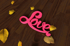 Love Heart Decor For Laser Cut Free Vector File