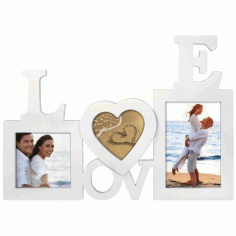 Lovers Photo Frames For Laser Cutting Free Vector File