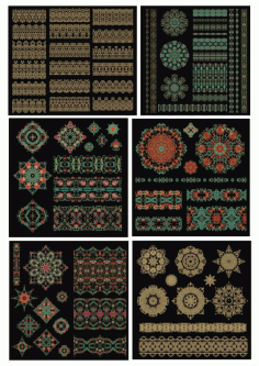 Luxury Decor Elements Set Ornament Free Vector File