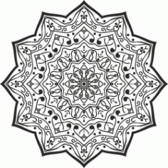 Luxury Mandala Design For Print Or Laser Engraving Machines Free DXF File