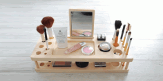 Makeup Organizer Laser Cut Free Vector File