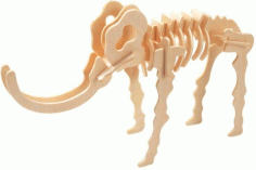 Mamouth 3d Puzzle Free DXF File
