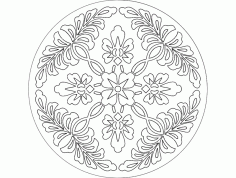 Mandala 1 Ornament Free DXF File