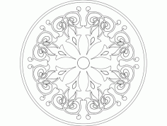 Mandala 4 Ornament Free DXF File
