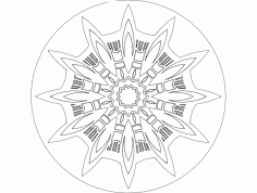 Mandala 7 Ornament Free DXF File