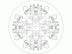 Mandala 8 Ornament Free DXF File