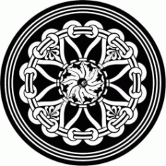 Mandala Arabic Inspired Round Geometric Pattern Free DXF File