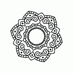 Mandala Design Ornament Free DXF File