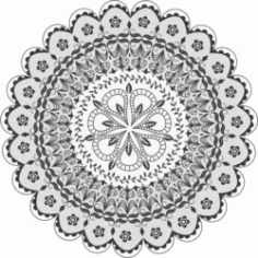 Mandala Download For Print Or Laser Engraving Machines Free DXF File