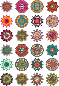 Mandala Flower Motif Ornament Free Vector File