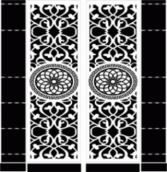 Mandala Motifs Door Download Free DXF File